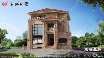 乡村三层带地下室户型自建房屋别墅