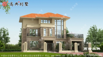 农村二层半欧式风格大户型自建别墅