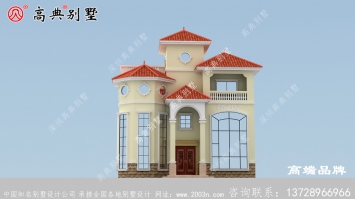 最新乡村欧式风格小户型三层别墅住宅