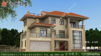 乡村带车库户型三层欧式别墅设计图纸