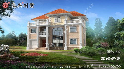 乡村欧式大户型自建别墅设计图，最受欢迎的房子